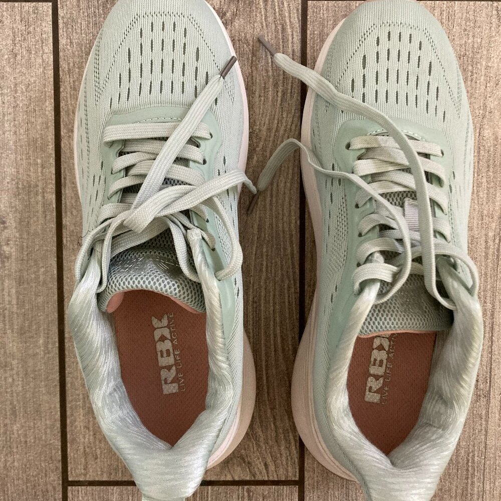 Size 8 RBX Reebok Seafoam Green Knit Sneakers